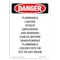 Signmission OSHA Danger Sign, 14" Height, Rigid Plastic, Flammable Liquids Attach Grounding, Portrait OS-DS-P-1014-V-2348 - alternate 1